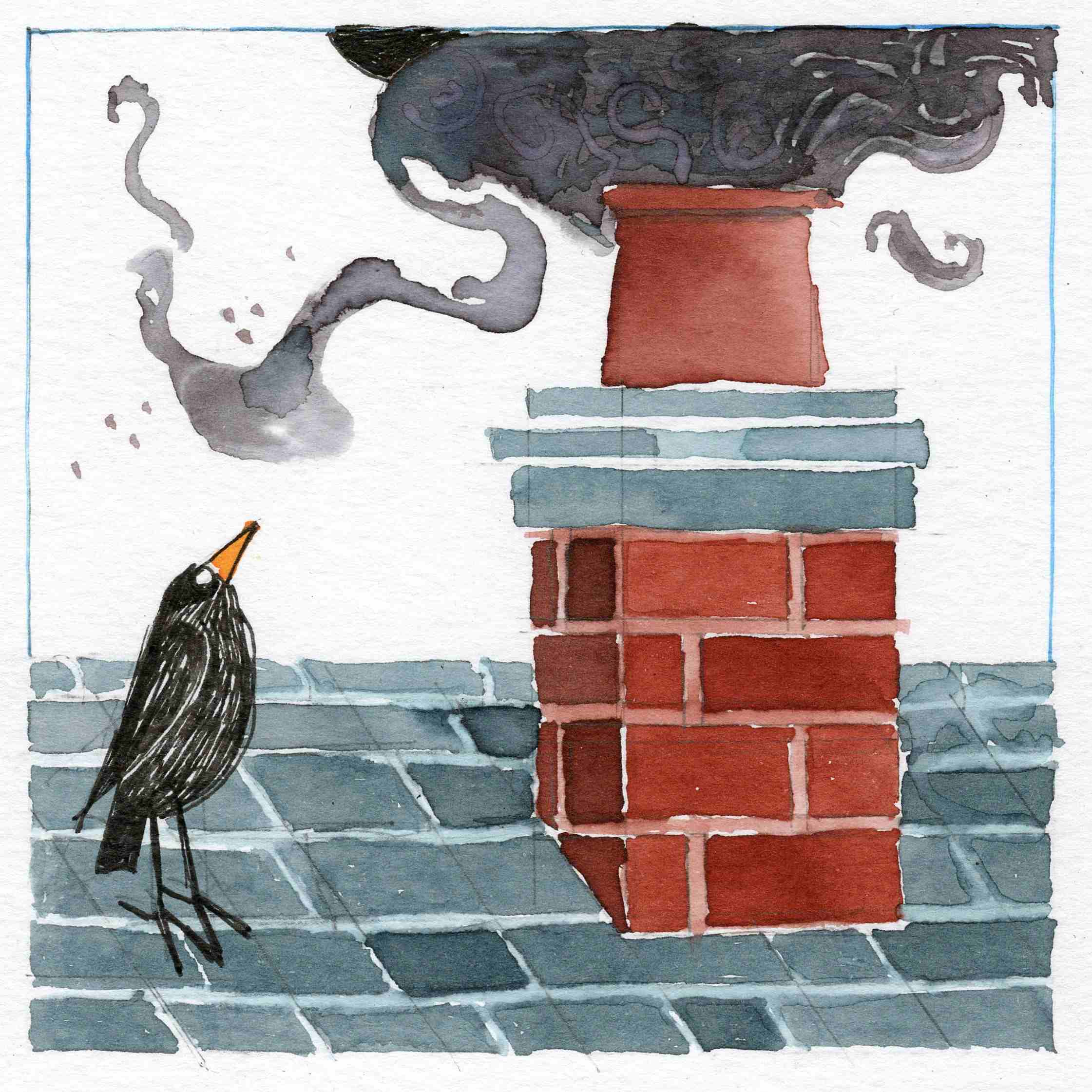 A chimney or chimney stack.
