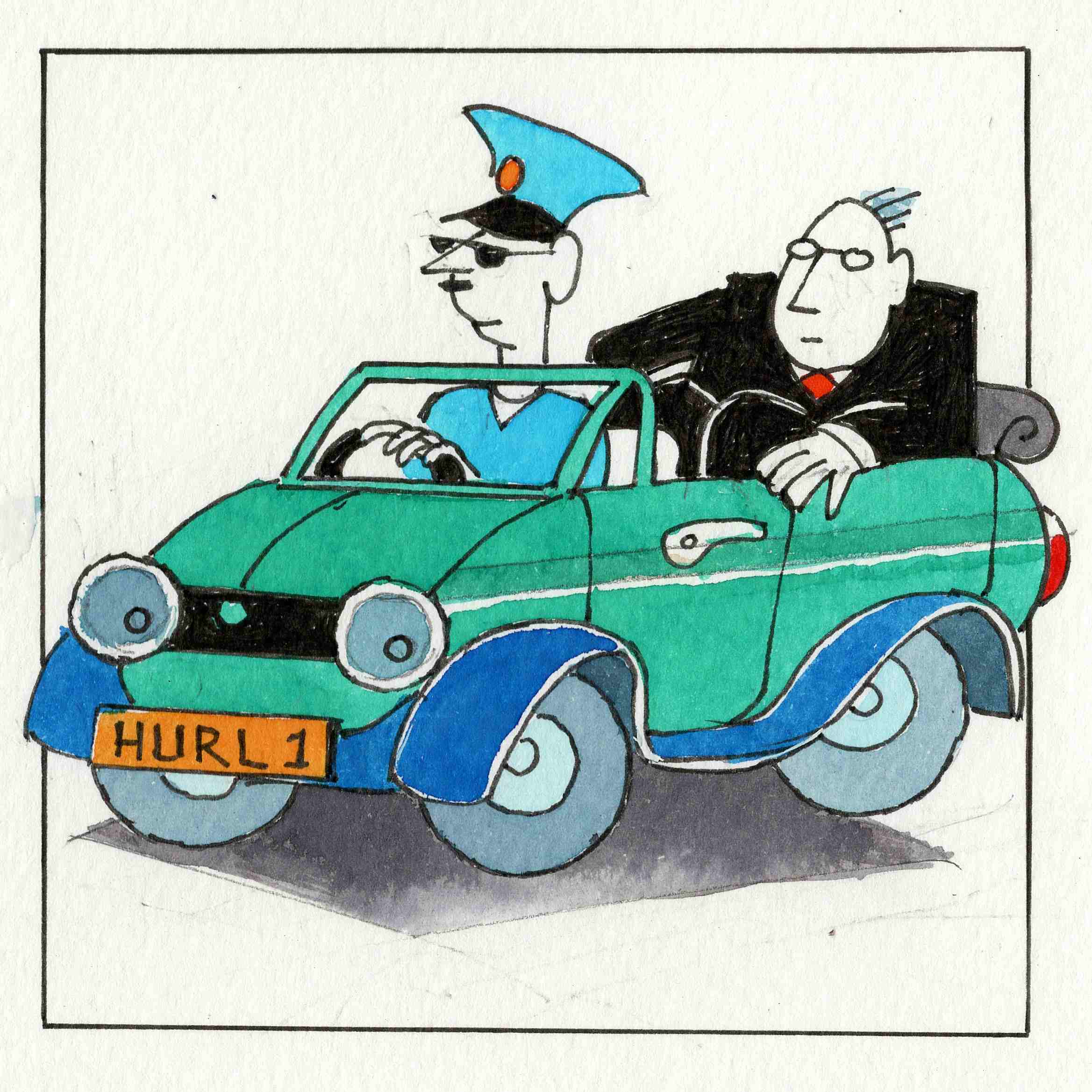 A ride or drive in a wheeled vehicle.